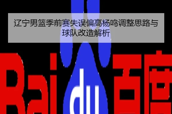 辽宁男篮季前赛失误偏高杨鸣调整思路与球队改造解析